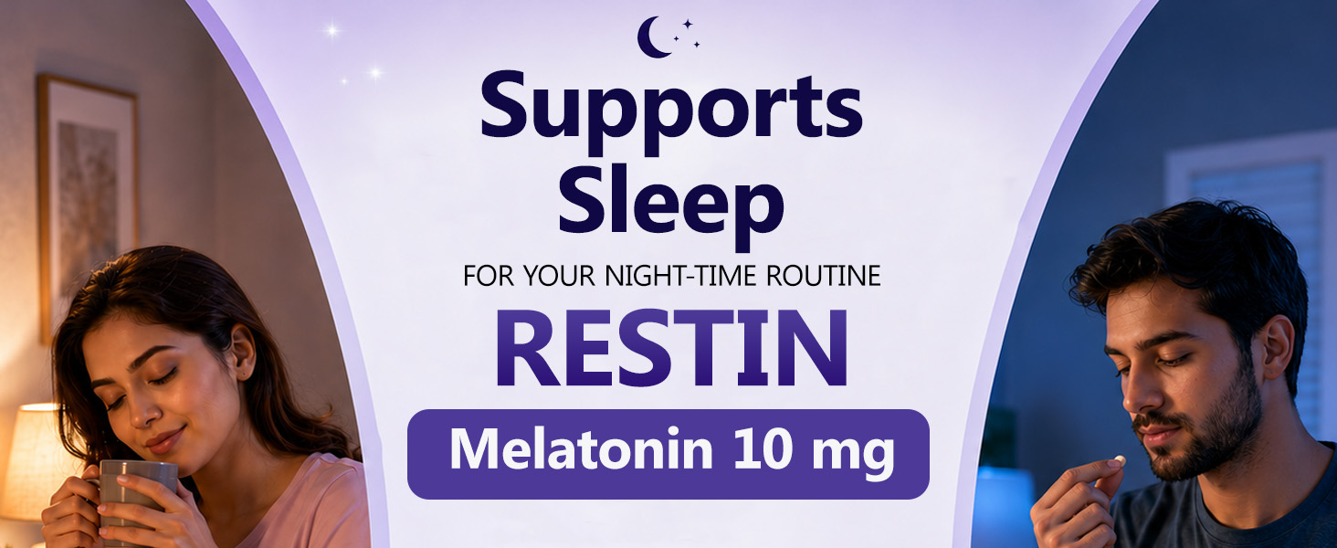 Restin Melatonin 10 mg_Sleep & Relaxation Support Tablets (Pack of 5)