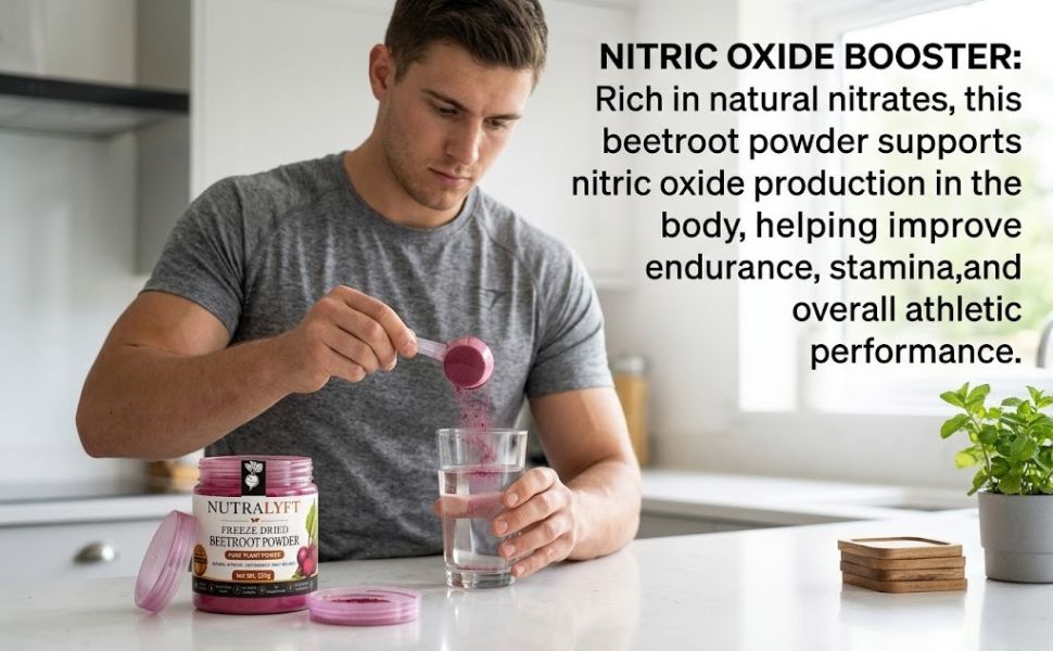 NutraLyft Freeze Dried Beetroot Powder, 1-Pack 150gm