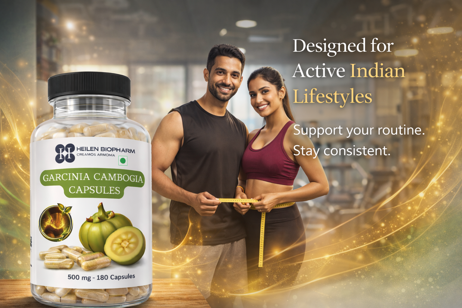 Heilen Biopharm Garcinia Cambogia Capsules, 100% Pure Extract, 500 mg, 180 Capsules, Plant-Based Wellness Supplement