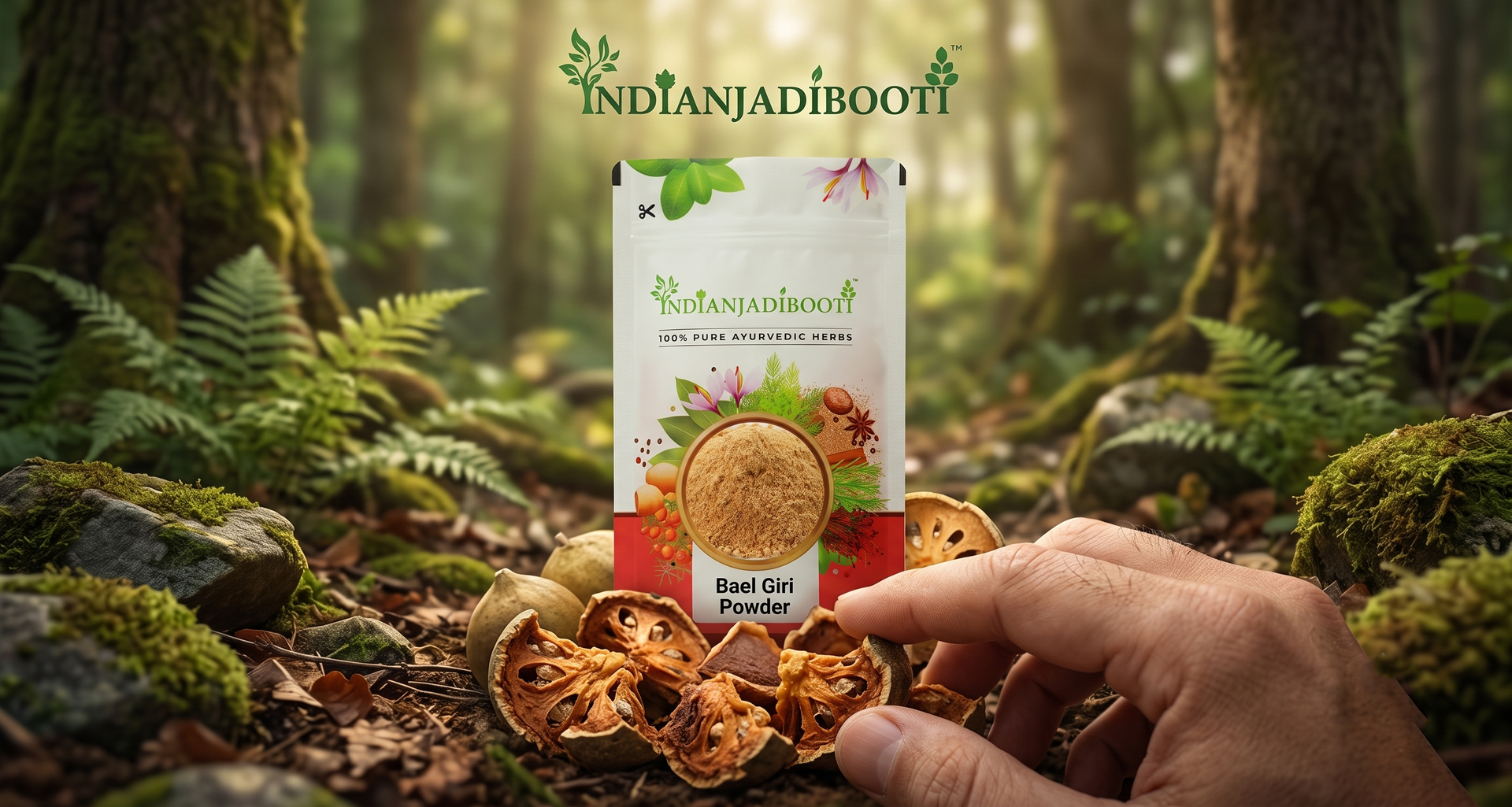 IndianJadiBooti Bael Pulp Powder | Stone Apple (Aegle Marmelos) | Natural Gut Cooler & Digestion Regulator | Ideal for Summer Sharbat, IBS & Stomach Acid | Wood Apple Fruit | 100g Pack of 2
