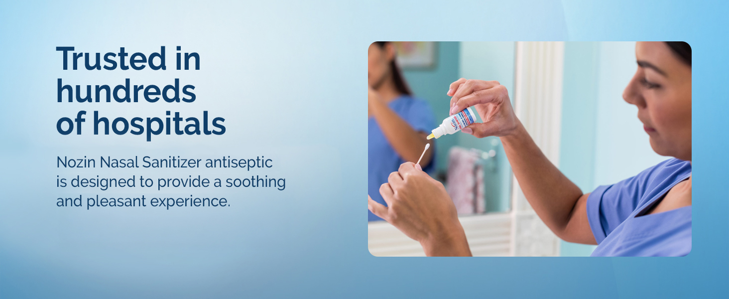 Nozin® Nasal Sanitizer® Antiseptic 12mL Bottle | Kills 99.99% of Germs | 60+ Applications | Trusted by Hospitals | Made in the USA