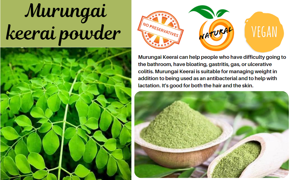 Murugai keerai powder -25 g (3) / Natural Moringa leaf Powder/Moringa Powder/DRUMSTICK powder -25Gms