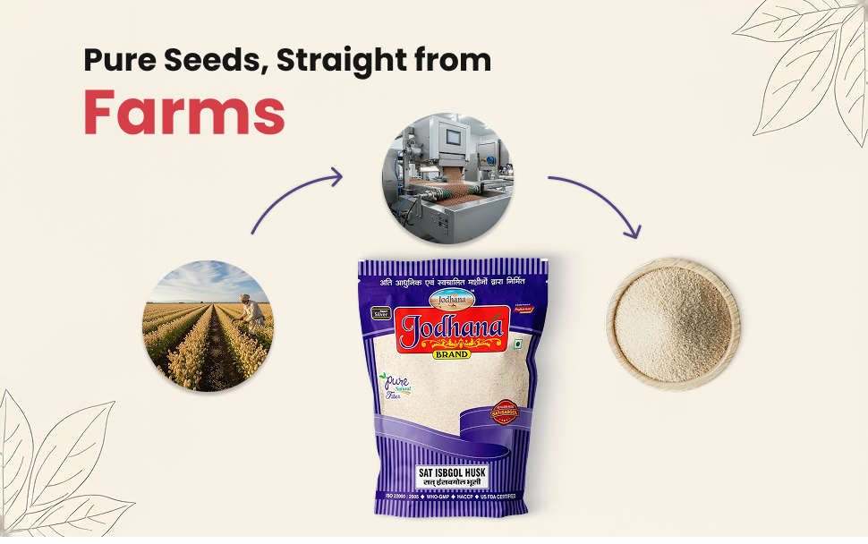 Psyllium Husk 100g (Sat-Isabgol) | 100% Natural Soluble Fiber Supplement | Supports Gut Health & Regular Bowel Movements