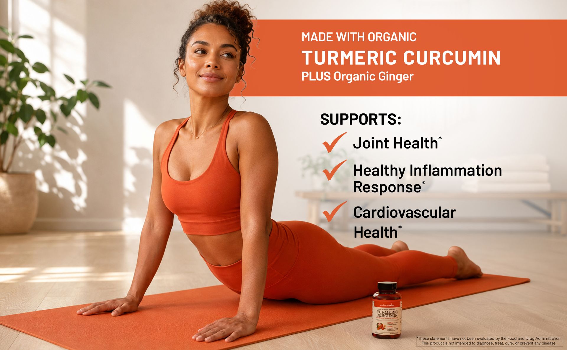 NatureWise Turmeric Curcumin 2250mg Supplement with BioPerine, 180 Capsules