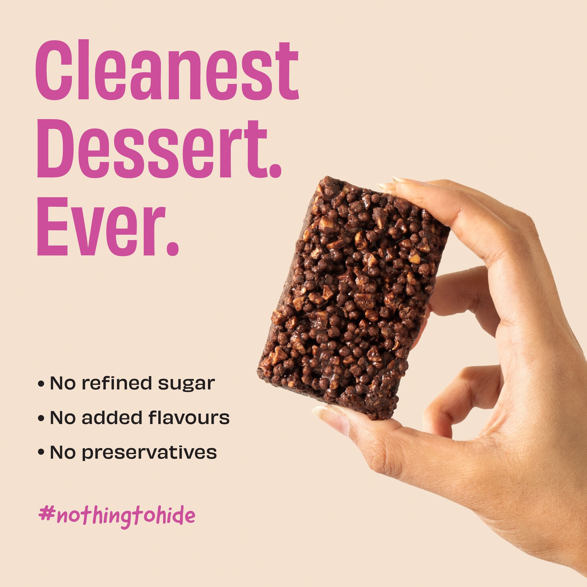The Whole Truth - Super Crunchy Hazelnut Millet Cocoa Protein Bar 12G | Pack of 5 x 55g | Cleanest Dessert Ever | Real Hazelnuts | Anytime Indulgence