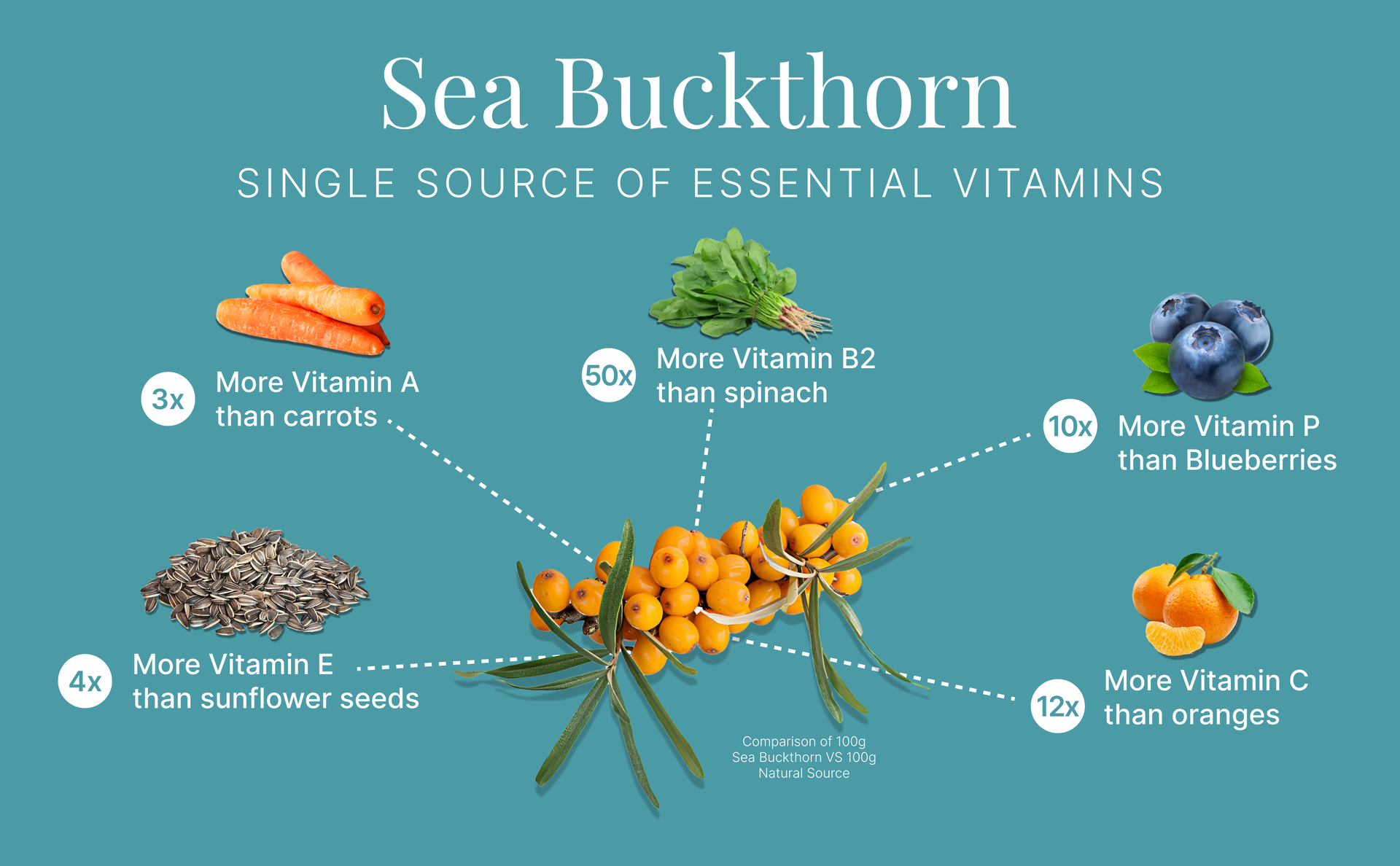 Omega 3679 Sea Buckthorn Oil Capsules 1000mg | Helps to Boost Immunity, Skin, Hair, Joint & Heart Health | 100% Vegan Seabuckthorn Plant-Based Omega Supplement | 30 Capsules - 15 Days