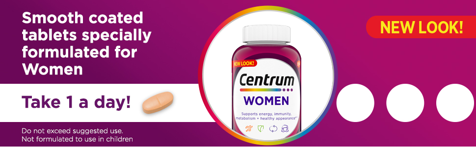Centrum Silver Women's Multivitamin for Women 50 and Over, 200 Tablets
