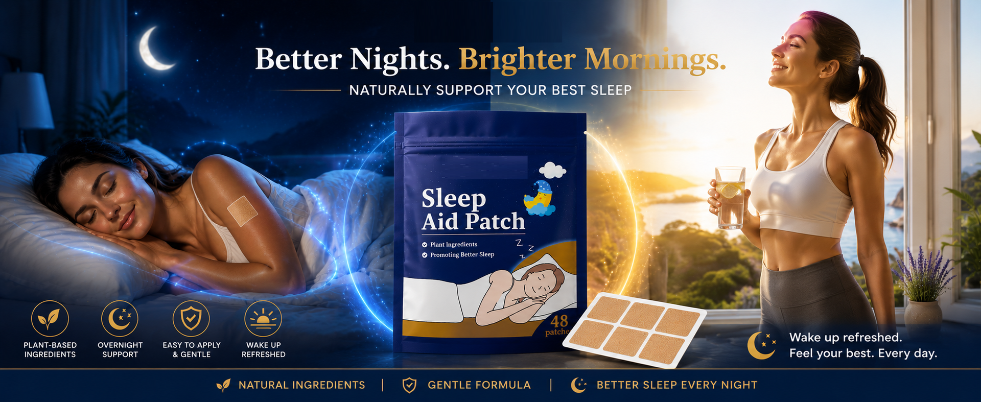 Sleep Patches, 48 Pieces, for Men and Women