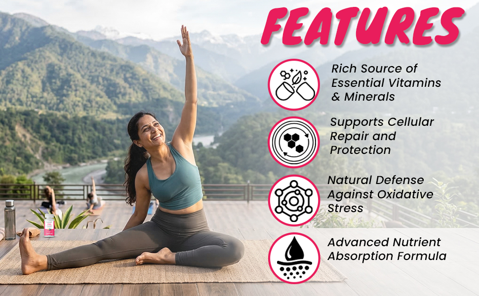 Fixuphealth Daily Antioxidants Coenzyme Q10 & Glutathione Supplement | NAC, Astaxanthin, Alpha Lipoic Acid, Grape Extract, Zinc & Selenium | Skin Brightening, Hair, Eye & Immunity Support | 30 Tablet