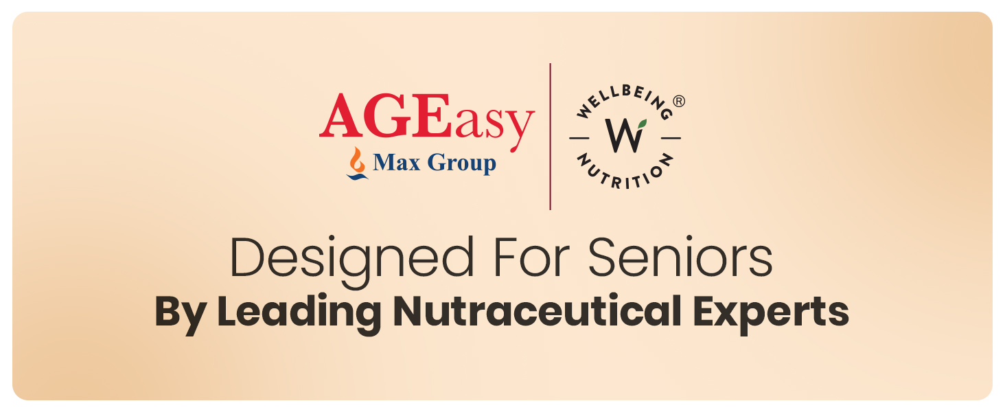 AGEasy x Wellbeing Nutrition Bloat Calm for Seniors | Reduces Bloating & Gas | 3-in-1 Gut Active Formula with Livaux®, 5 Digestive Enzymes & Herbal Extract | Raw Mango Flavour, 15 Sachets