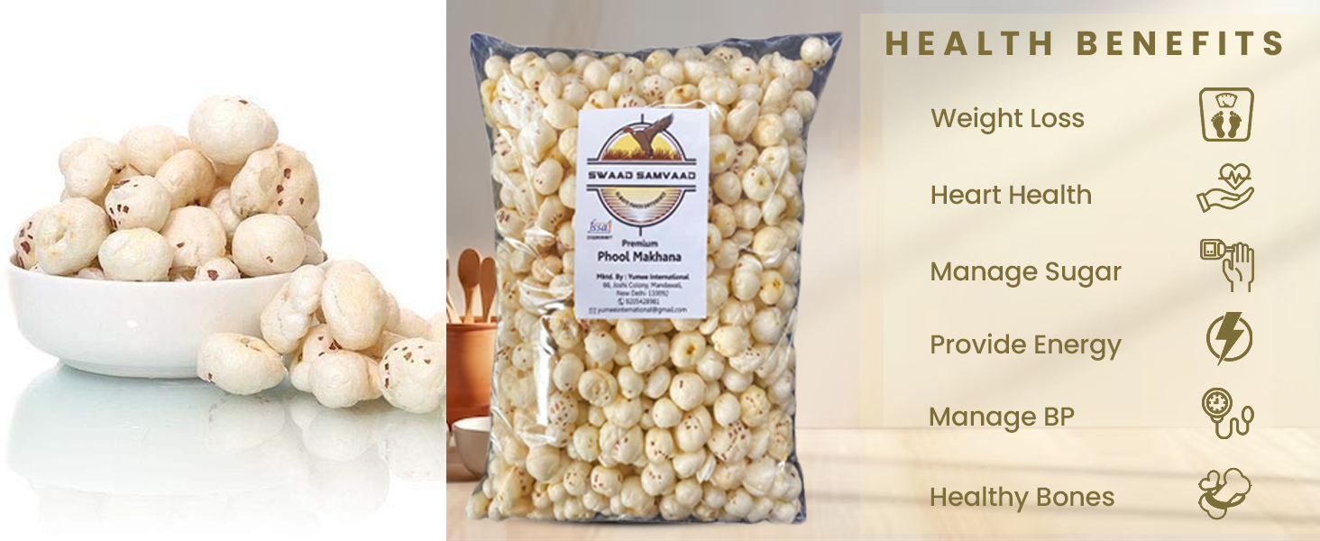Desi phool makhana Jumbo Handpicked Lotus Seeds/Fox Nuts Big Size Phool Makhana (Pop/Gorgon Nut Puffed Kernels)(Without chamicals) (750Grams)