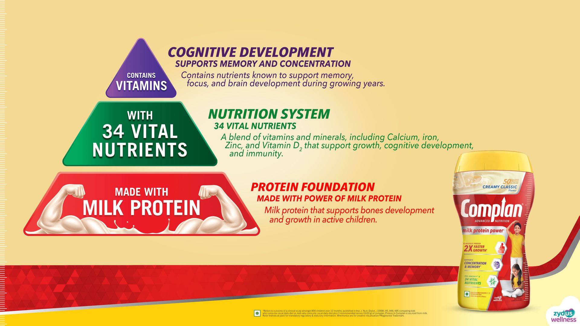 Complan Nutrition Drink Powder for Children, Creamy Classic Flavour, 500 g Jar | Nutrition drink for kids with protein & 34 vital nutrients