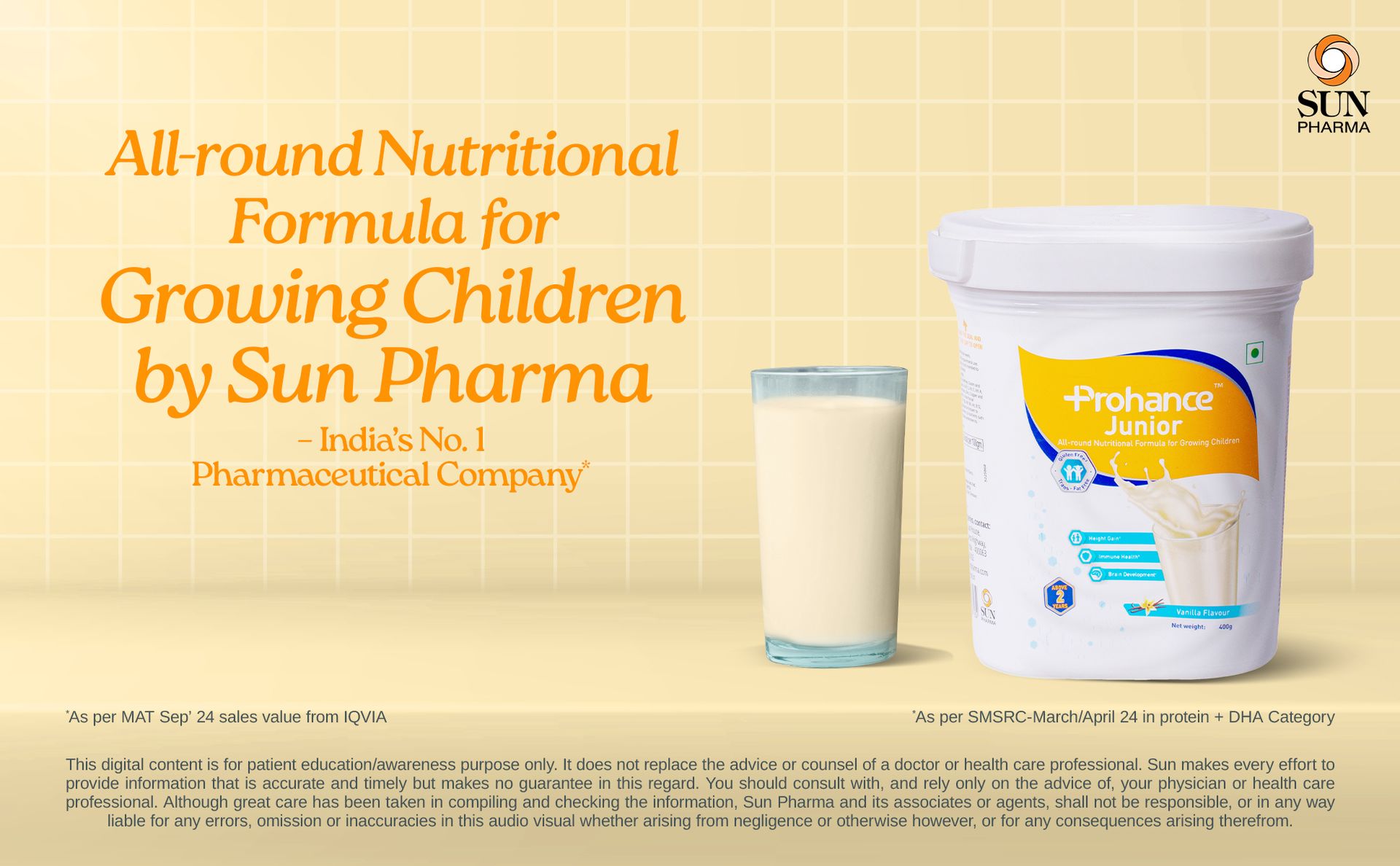 Prohance Junior Vanilla 400G, Powder