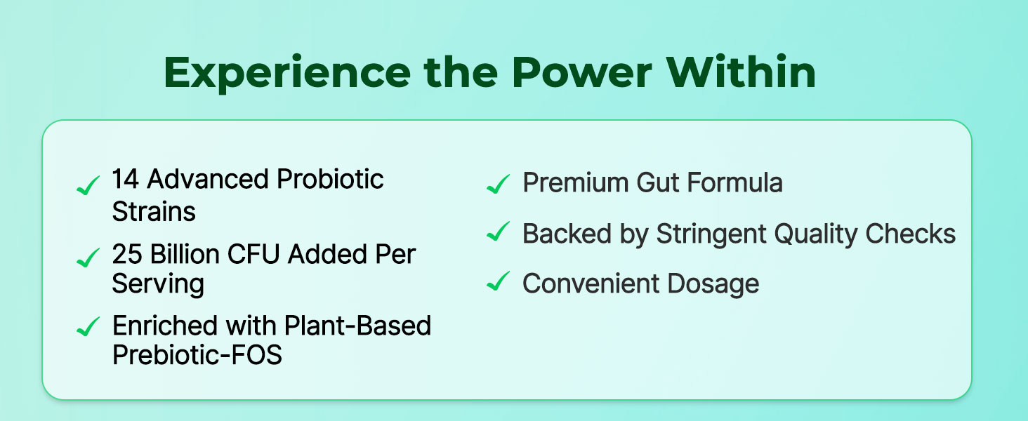INLIFE Pre & Probiotics Forte, 25 Billion CFU, 14 Strains, 30 Veg Capsules