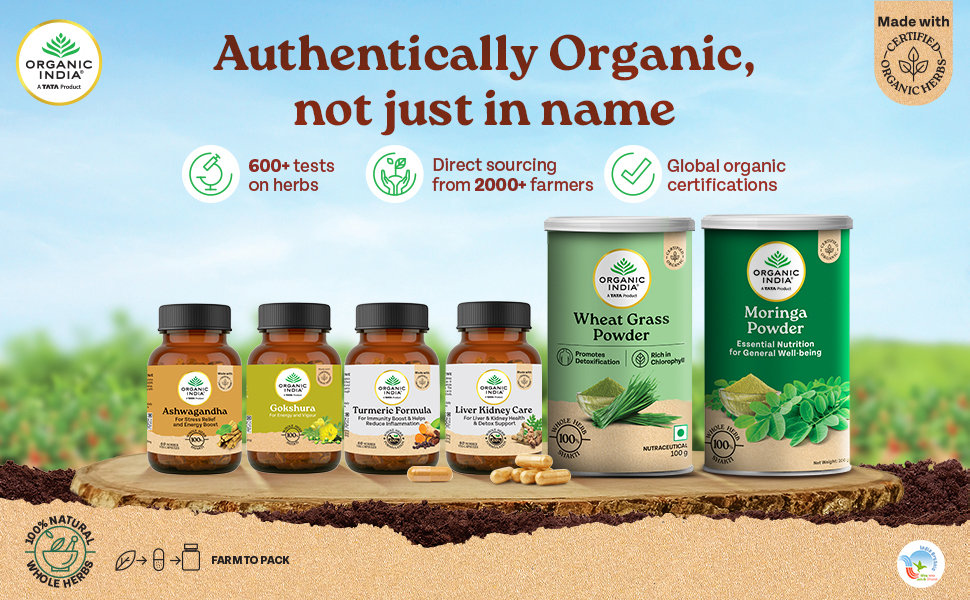 A TATA Product - Organic India Weight Balance - 60 Veg Capsules, Naturally Promotes Healthy Metabolism & Reduces Fatigue, Contains Antioxidants For Better Immunity, GMP & NPOP Certified Organic