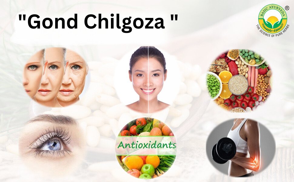 Basic Ayurveda Gond Chilgoza Pine Nut Gum – 60g Each Pack of 2 | Ayurvedic Herbal Resin for Energy, Strength & Wellness Support