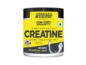 CON-CRET Concentrated Creatine | Pure Creatine HCL supports Muscle, Cognitive, Cellular Energy | USA Made & NSF Certified | 60 Micro-dosed servings | Unflavoured (45 gms)