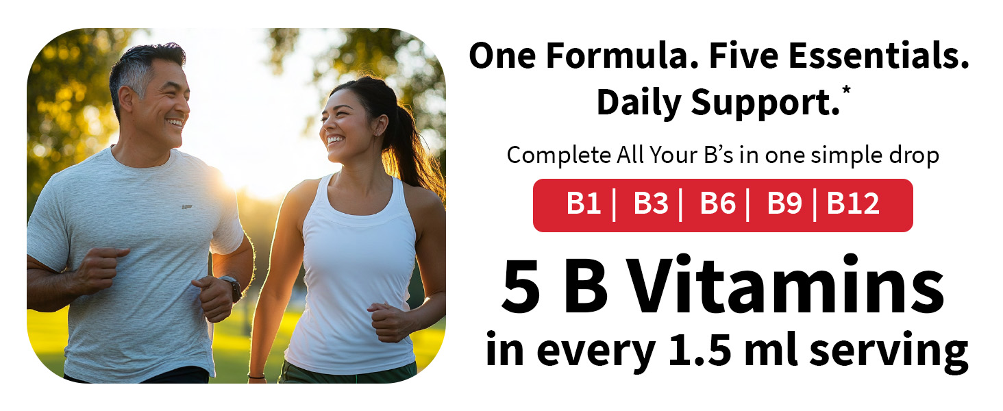 NUSAVA Vitamin B12 5000mcg with B6 & B1 Liquid Drops, Raspberry, Pack of 2