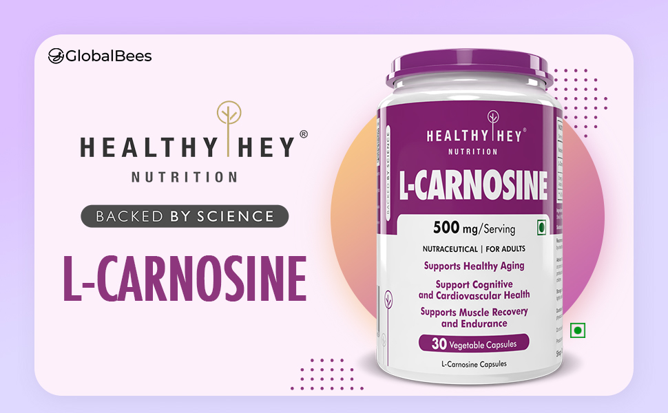 HealthyHey Nutrition L-Carnosine - 500mg/serving - 30 capsules