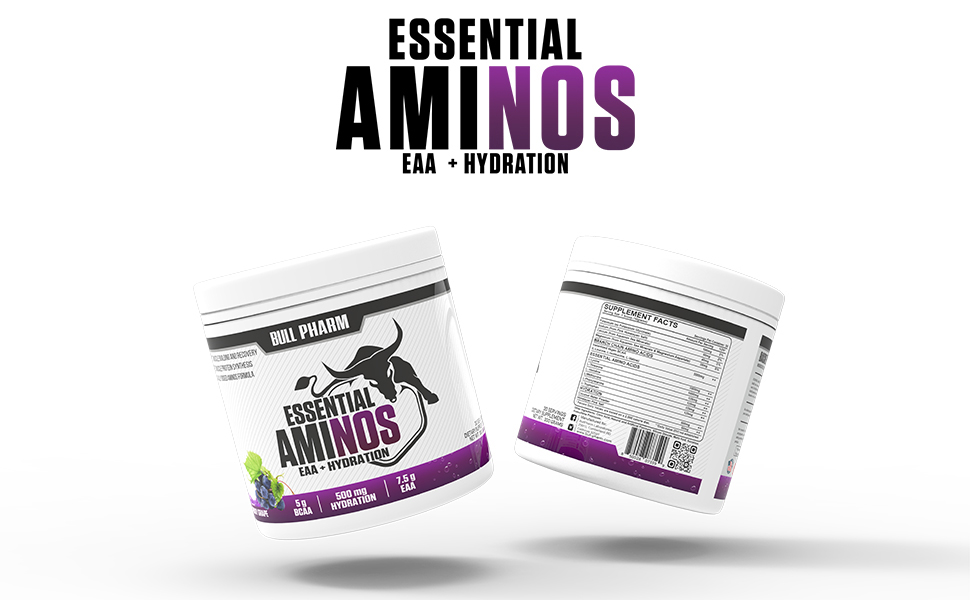 ESSENTIAL AMINOS | HYDRATION | Vegan BCAA,L-Leucine,L-Iso Leucine,L-Valine,Coconut Water Powder | Lean Muscle Building I Recovery I FSSAI Approved (Cranberry Grape)