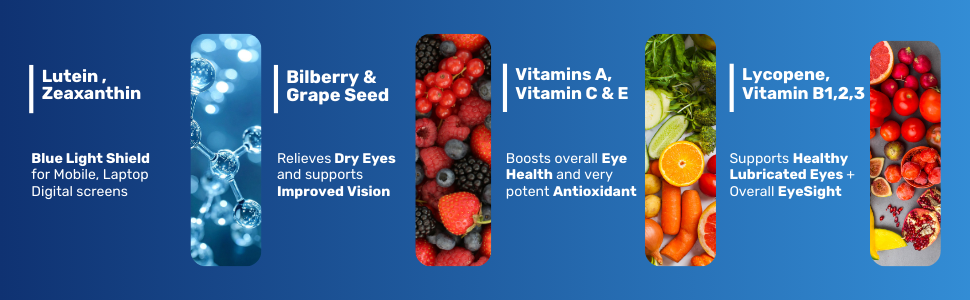 Eye Gummies by medzzi Clear Vision | Lutein & Zeaxanthin Supplement for Eyes | With Bilberry, Lycopene & Vitamins A, C, E | Reduces Digital Strain and Fatigue from High Screen Time | Orange Flavour | 30 Veg Gummies