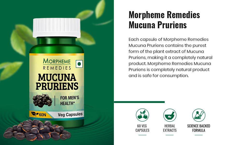 Morpheme Remedies Mucuna Pruriens Kapikachhu 500 mg -Pack Of 60 Veg Capsules