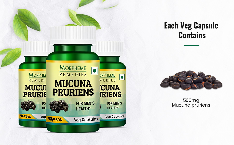 Morpheme Remedies Mucuna Pruriens Kapikachhu 500 mg -Pack Of 60 Veg Capsules