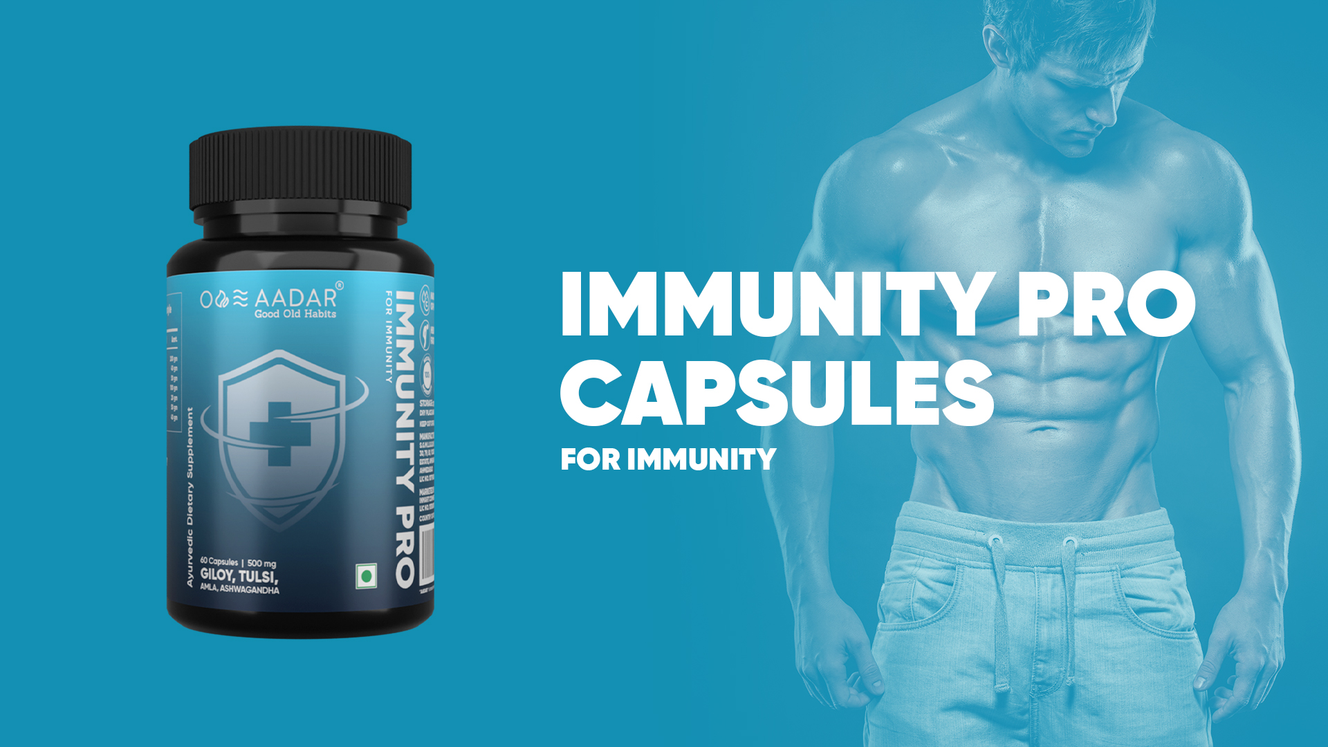 AADAR Immunity Pro Capsule Ayurvedic Immunity boosters for Adults Support Natural Immunity & Energy Giloy, Amla, Ashwagandha 60 Capsules (Pack of 2)