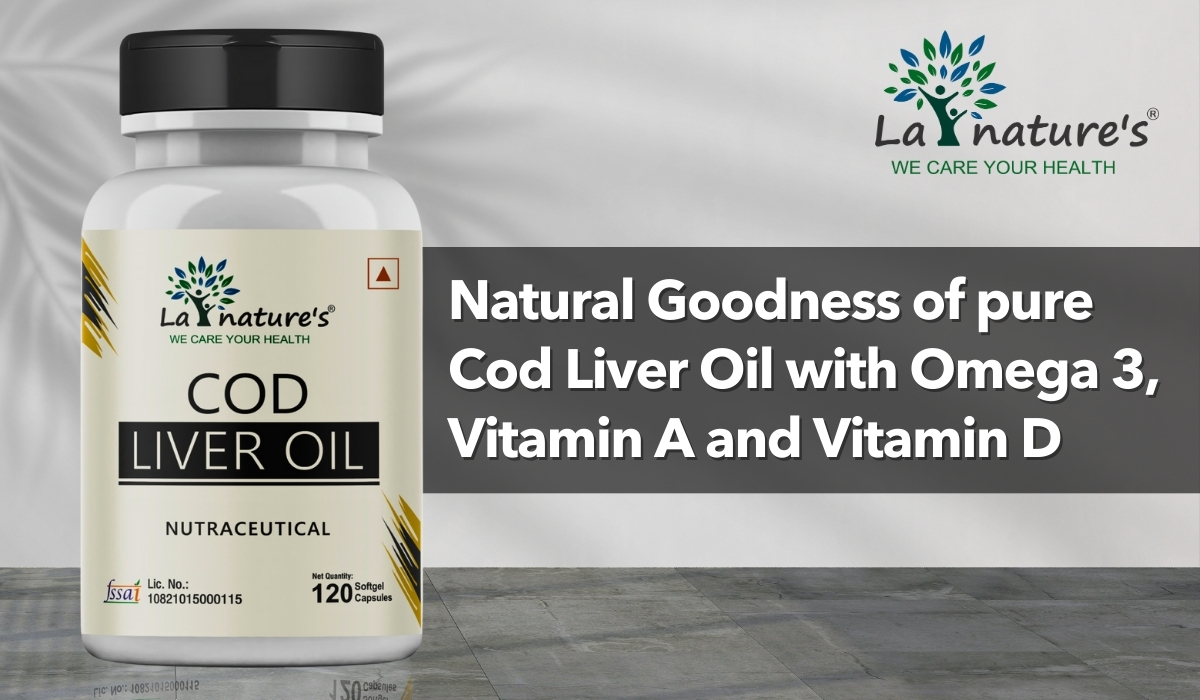 La Nature's Cod Liver Oil 120 Softgels - 300Mg, High In Vitamin A & D - Supports Brain, Joints, Eyes, And Immunity Support For Men And Women (Pack of 1)