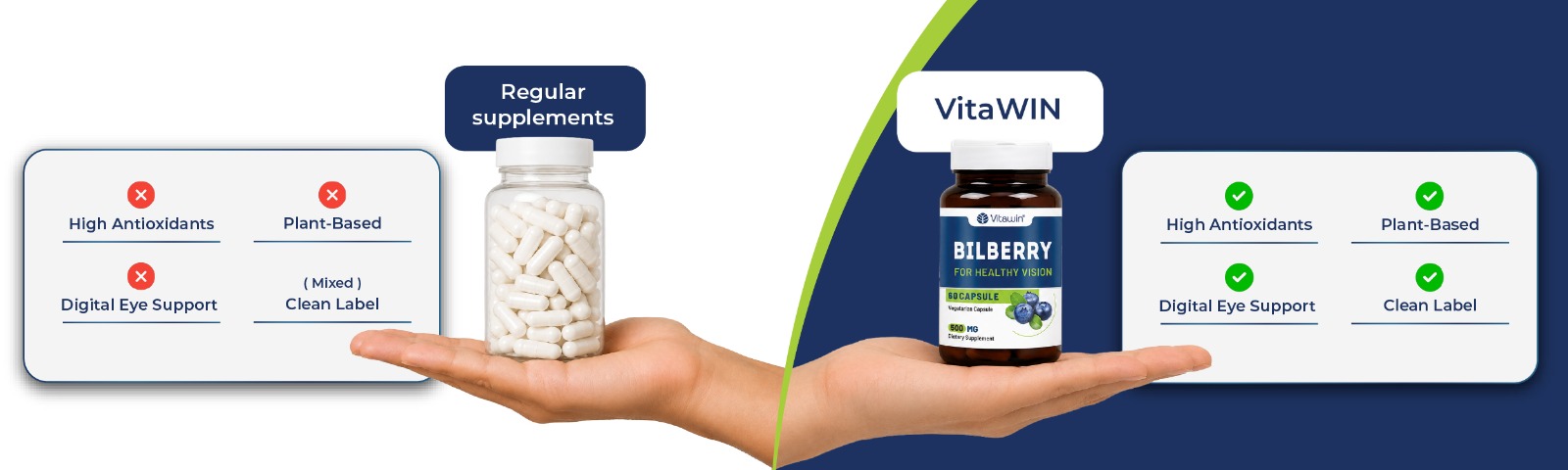 Bilberry Extract 500mg for Eye Health & Vision Support | Rich in Natural Antioxidants | Supports Healthy Eyes, Retinal Wellness & Daily Screen Exposure | 60 Veg Capsules