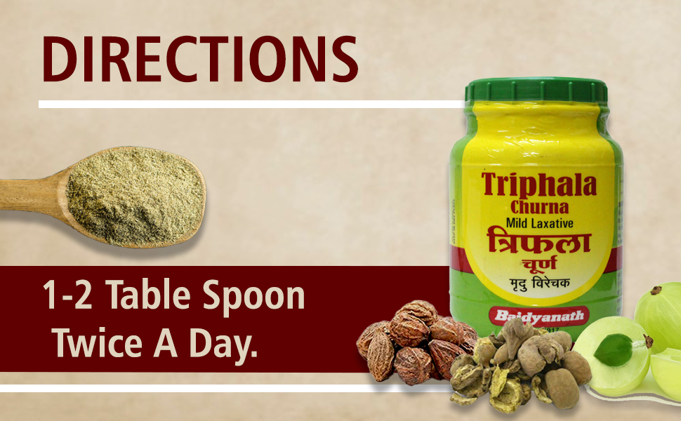 Baidyanath Asli Ayurved Nagpur Triphala Churna I Ayurvedic Remedy For Gastro-Intestinal Health - 500G