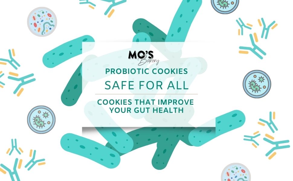 Mo's Probiotic Cookies, 200 G | Lemon Crinkle Cookies | Probiotic Supplement With 13 Billion CFU | 33 Probiotic Strains | Improve Digestion & Gut Health | Probiotics for Women | Snack Supplement