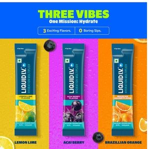 Liquid I.V. Hydration Multiplier – Brazilian Orange | Hydration Drink Mix Powder 16 g | Pack of 12 | Sodium & Potassium | Easy-Mix Sticks | No Artificial Sweeteners