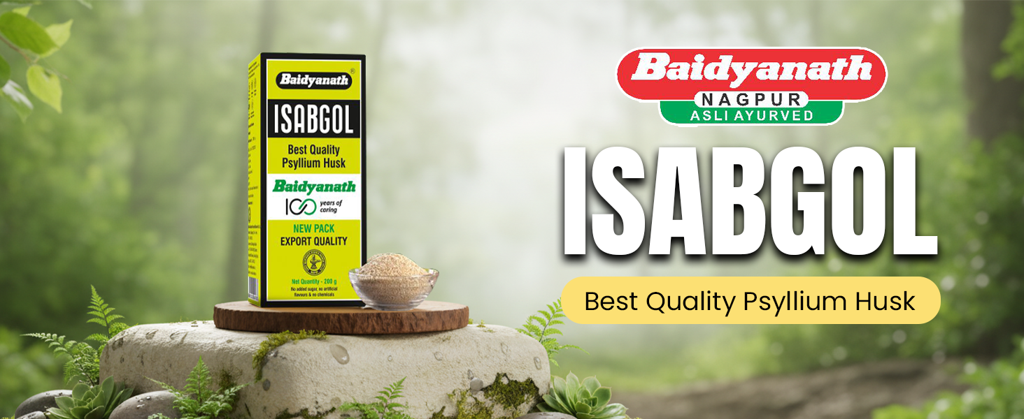Baidyanath Asli Ayurved Isabgol - Psyllium Husk Powder 200gm (Pack of 2) Boosts Digestion | Constipation Relief Naturally | Rich Source Of Dietary Fiber Supplement - Premium Quality