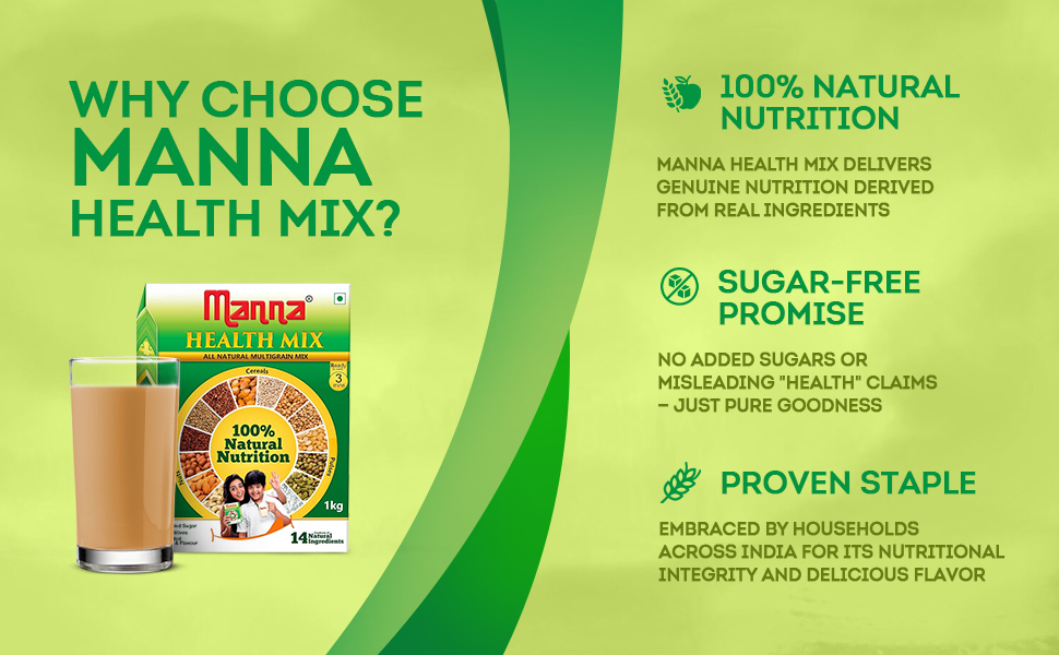 Manna Health Mix 500g and Manna Date Powder 200g Combo Pack. Zero Sugar Nutrition Drink & Natural Sweetner