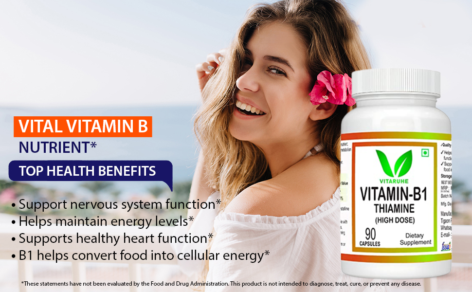 VITARUHE® Vitamin B1 (Thiamine) High Dose – 90 Capsules