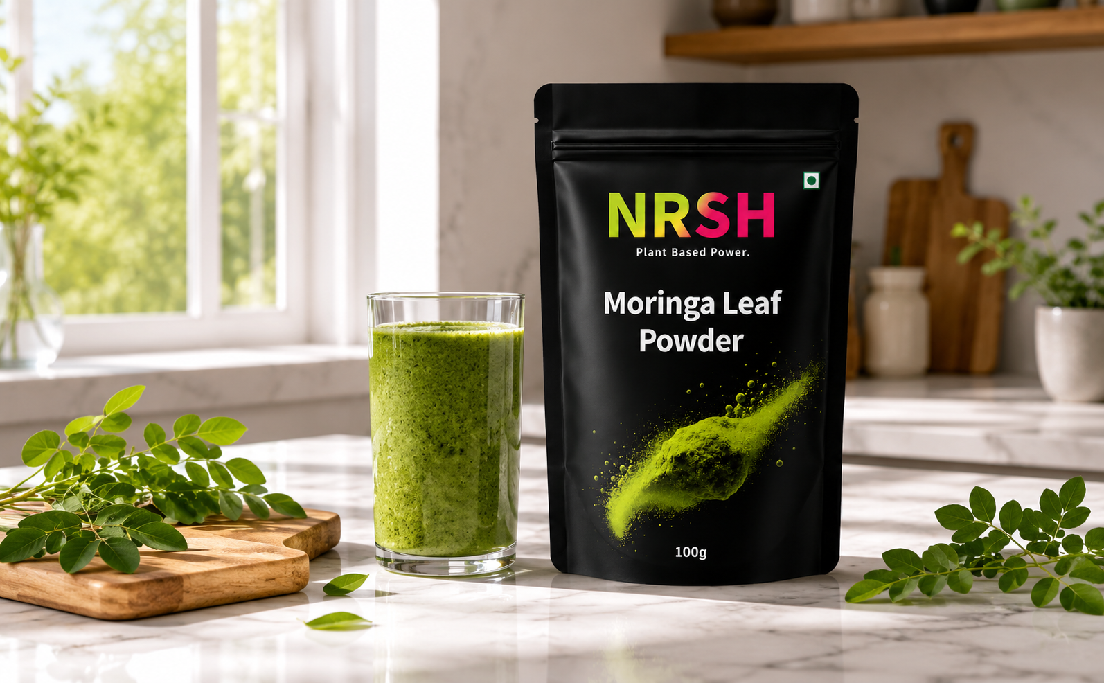 Moringa Leaf Powder | 100g | Single-Ingredient | No Artificial Additives | Vegan | Made in India