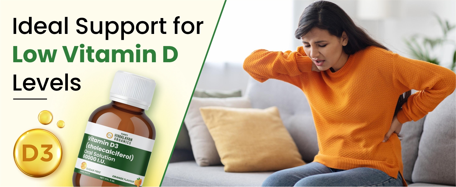 Vlado's Himalayan Organics Vitamin D3 60000 IU Shots | Cholecalciferol Vitamin D3 60000 IU Supplement I Sugar Free I Oral Solution I Vitamin D 60K for Men & Women – 5ml Each bottle - Orange Flavour - (Pack of 8)