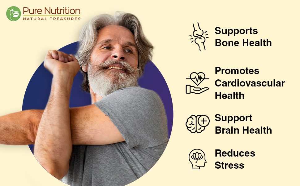 Pure Nutrition Vitamin K2 MK7 with Vitamin D3 Tablets for Men & Women | Supports Bone Strength, Heart Health & Calcium Absorption | K2 MK-7 Supplement – 60 Veg Tablets