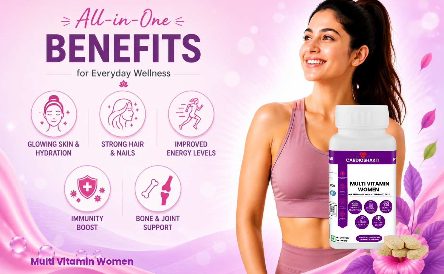 Cardio Shakti Daily Women Nutrition Formula | Multivitamin & Mineral Supplement