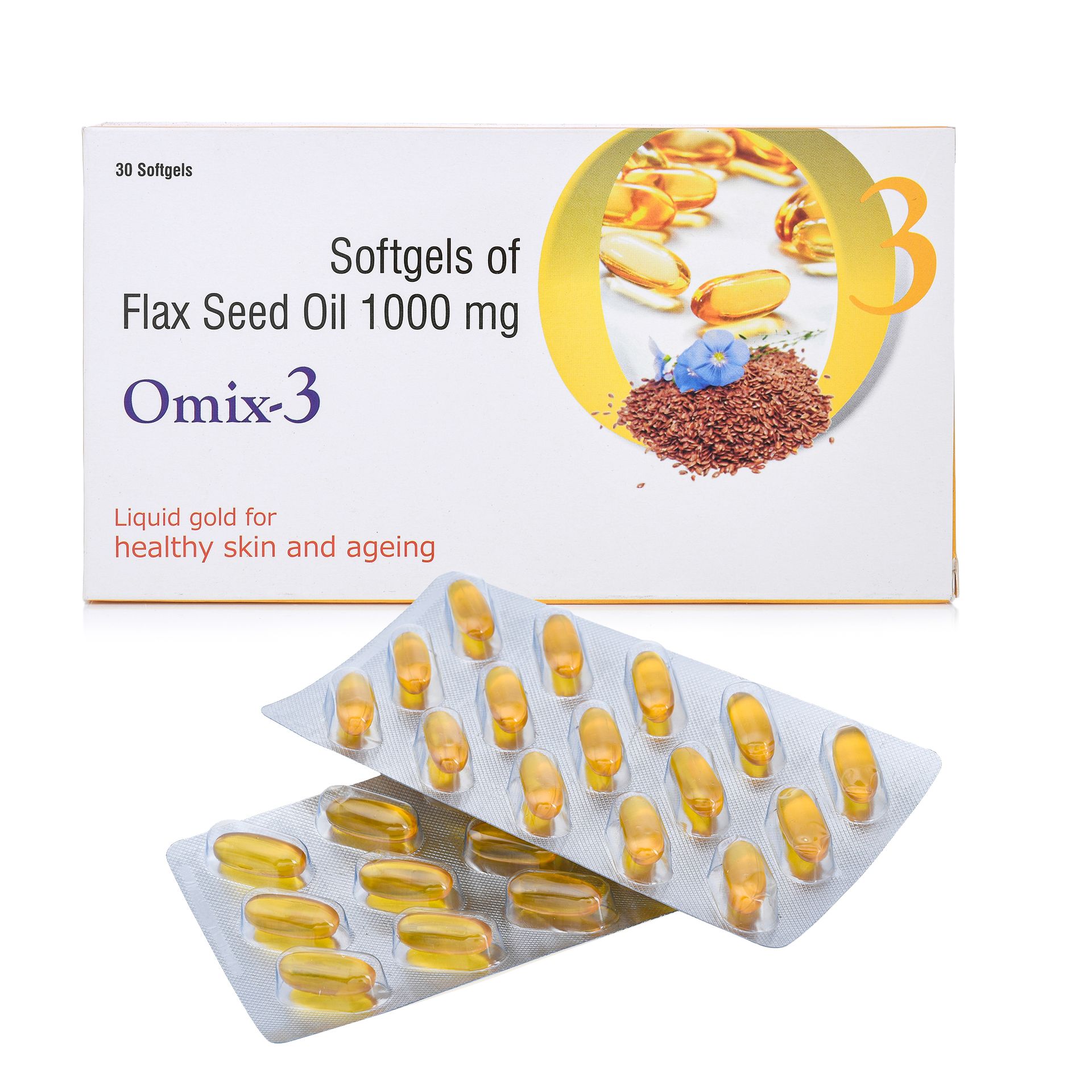 Cold Pressed Flaxseed Oil 1000mg Omega 3-6-9 Softgel Capsules for Men & Women | Plant-Based Essential Fatty Acids | Supports Heart, Brain & Joint Health | Vegetarian Omega Supplement | 30 Capsules