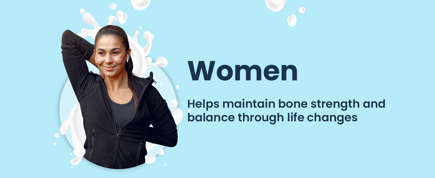 ZEROHARM Holistic Calcium Tablets – High Absorbption Milk-Based Calcium Supplement with Vitamin D3, K2-7, Magnesium, Phosphorous – Supports Bone Strength & Joint Health For Men & Women – 120 Tablets