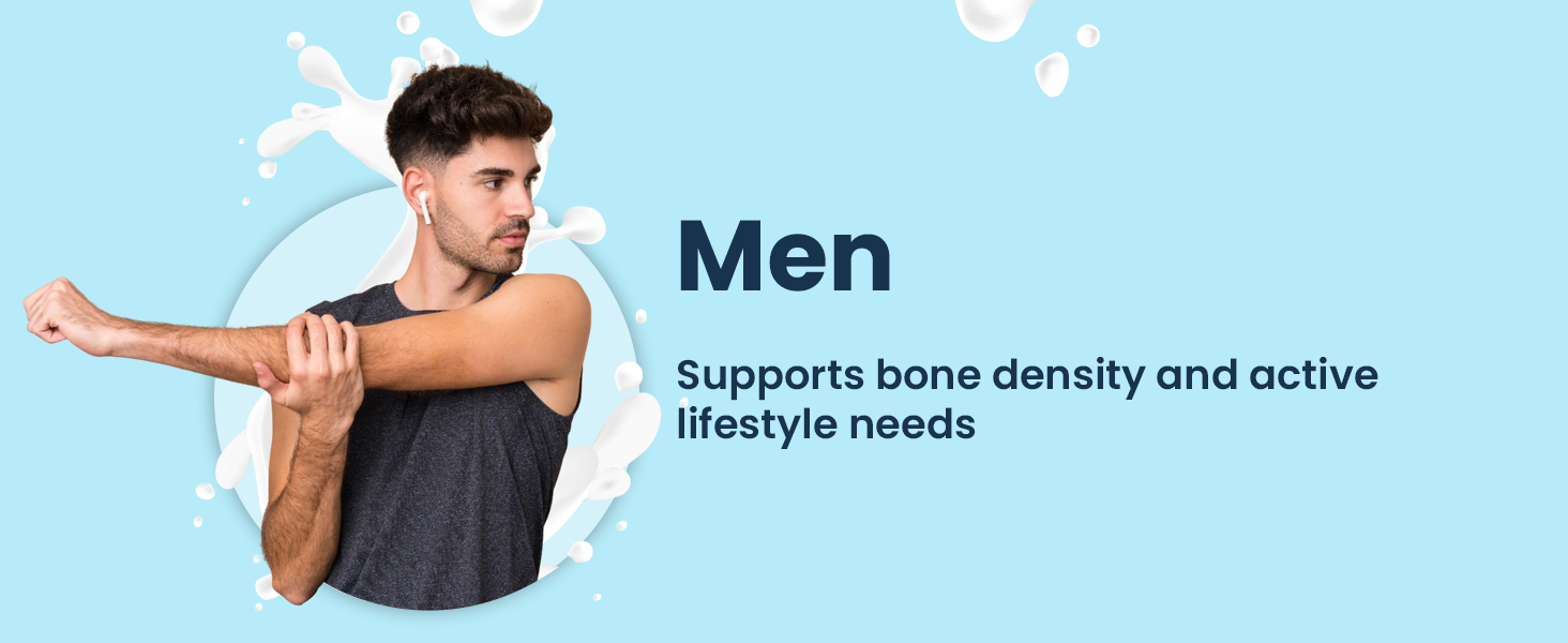 ZEROHARM Holistic Calcium Tablets – High Absorbption Milk-Based Calcium Supplement with Vitamin D3, K2-7, Magnesium, Phosphorous – Supports Bone Strength & Joint Health For Men & Women – 120 Tablets
