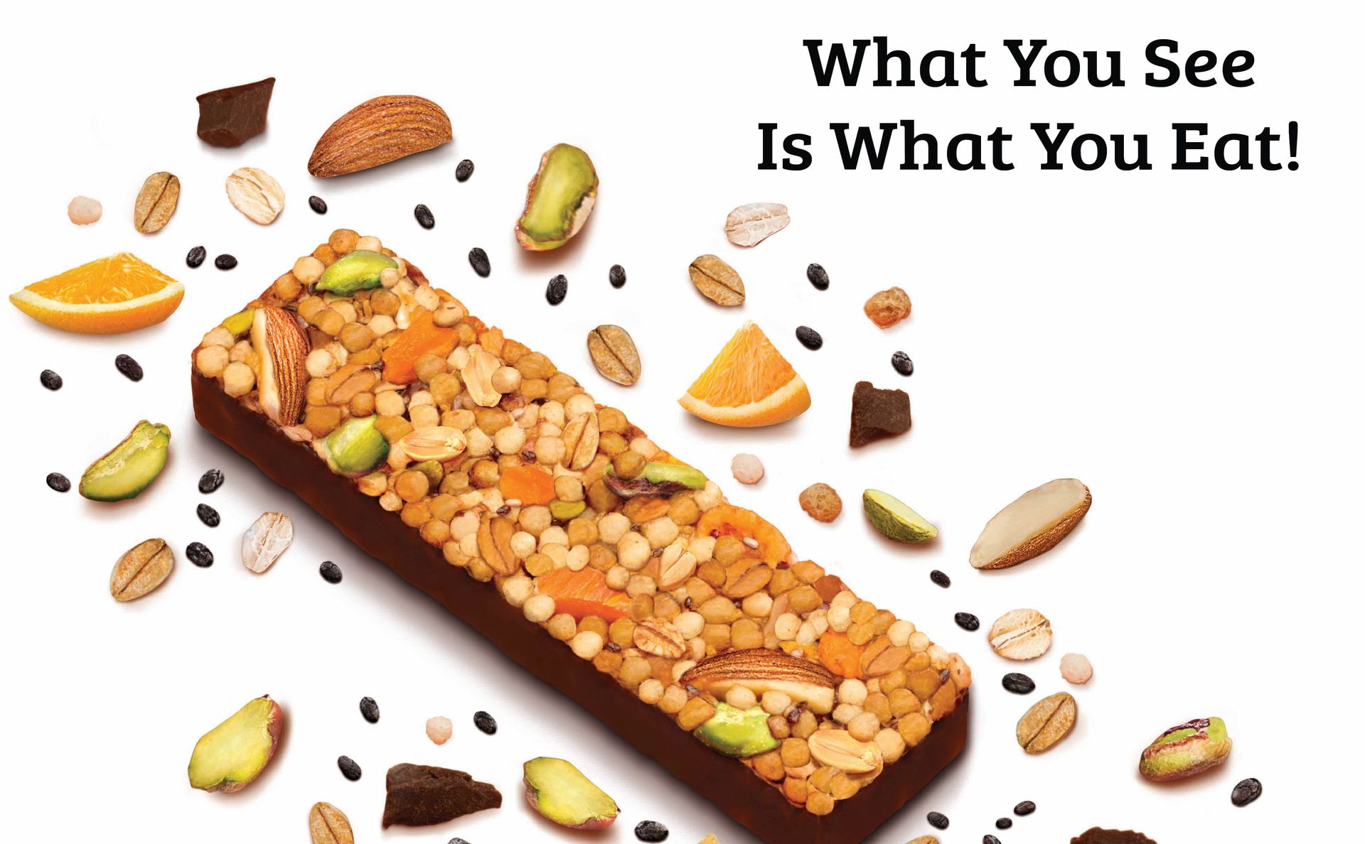 Mojo Bar Energy Bars Orange Dark Chocolate & Vitamin C | 100% Whole Grains, Nut & Fruit | High Energy & Granola Bars | Pack of 15 x 32g Energy Bars | Gluten Free & No Preservatives