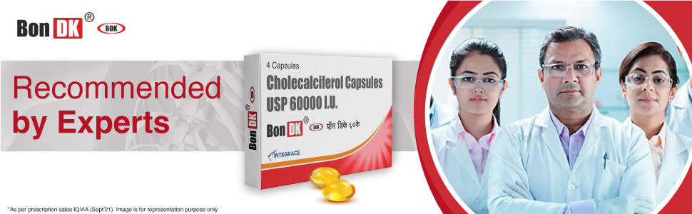 Bon DK 60K Vitamin D3 60000 IU Capsules | 20 Capsules (Pack of 5) | Cholecalciferol 60000 IU |Vitamin D3 Weekly Supplement for Men & Women |Boosts Immune System | Soft Gelatin Capsule, Easy to Swallow