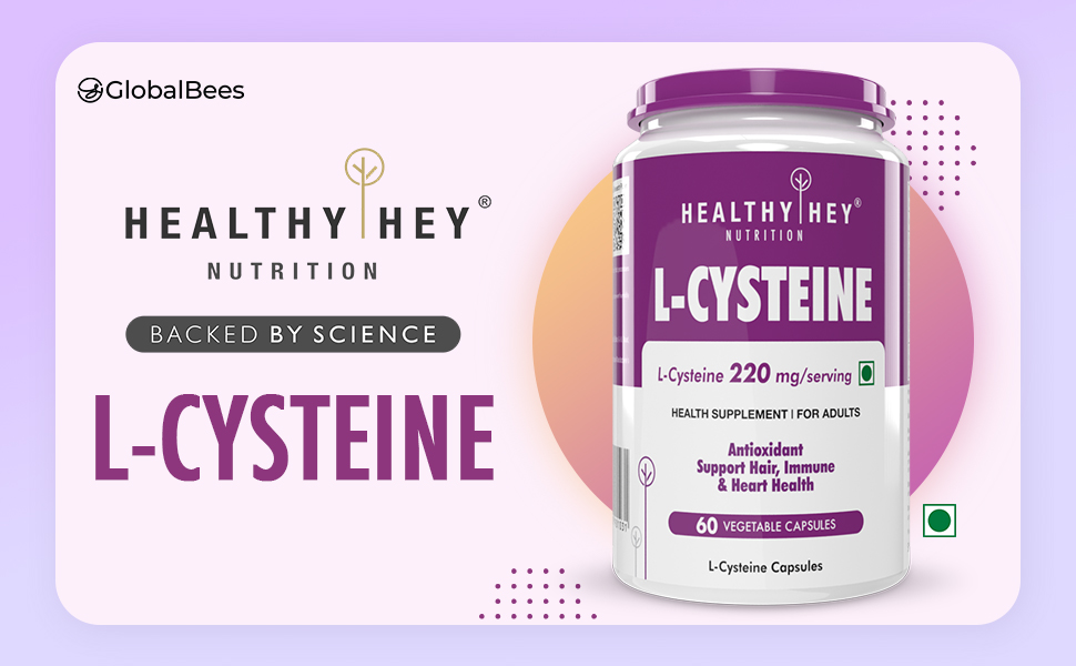 HealthyHey Nutrition L-Cysteine Capsules - 60 Vegetable Capsules