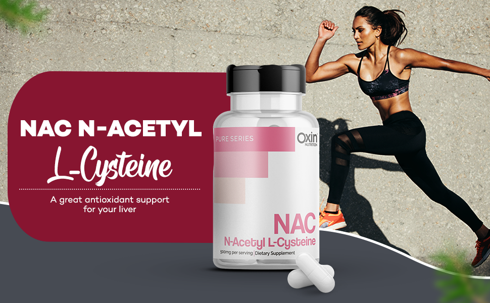Oxin Nutrition NAC N-Acetyl L-Cysteine - Non GMO - Gluten Free Lungs Respiratory Support (30 Capsules)