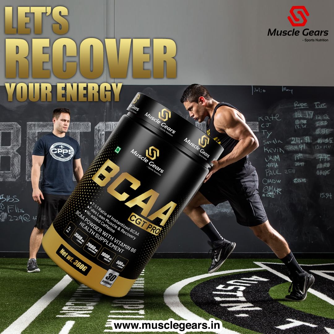 Muscle Gears BCAA 2:1:1 Powder | 150mg Electrolytes | Essential Amino Acids | Muscle Recovery & Hydration | Endurance Support | Black Currant Mint Flavor | 30 Servings | 330g