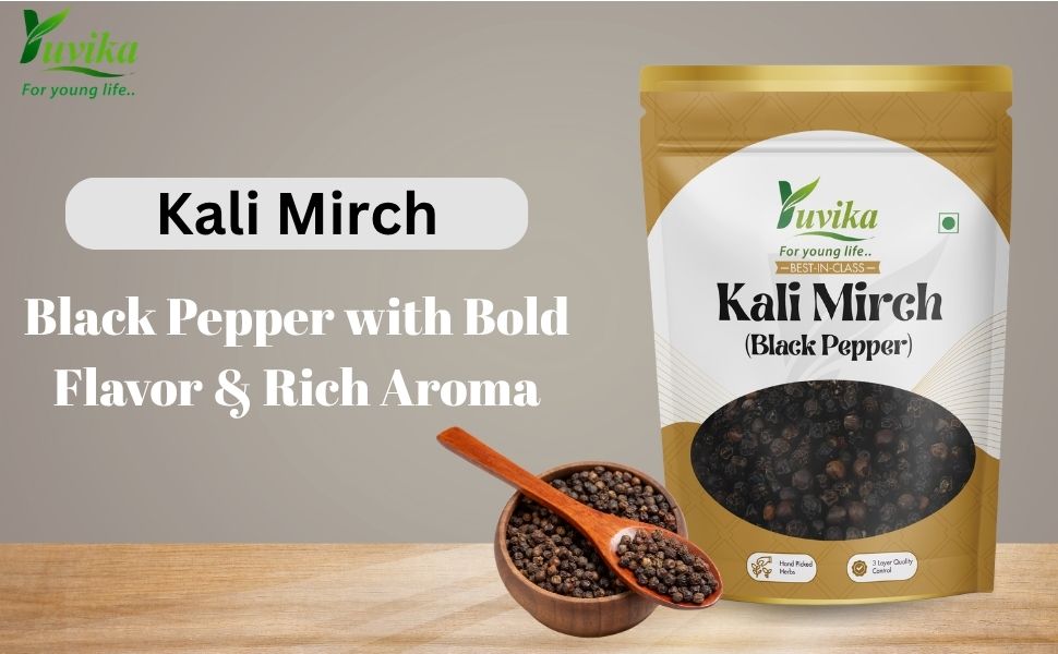 Yuvika Kali Mirch - Black Pepper - Piper Nigrum 400 Grams