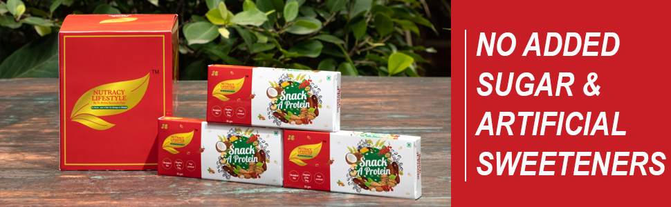 Nutracy Sugar-Free Energy Nutrition Bars with Almonds, Walnuts, Cashews & Chia Seeds | High Protein Healthy Snack | Instant Energy Diet Snack | Nut Bars for Fitness & Weight Management | Pack of 10 (35g Each)